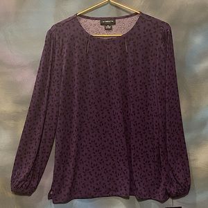 Liz Claiborne (career) purple floral top